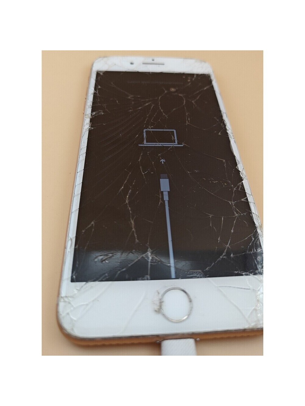 Apple iPhone 8 Plus A1897 64GB Gold Cracked Glass For Parts/Repair Works